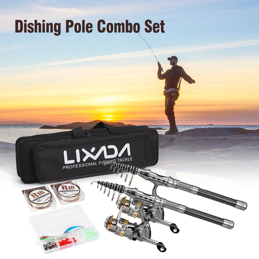 Telescoping fishing rods Fishing Pole Combo Set Rod and Reel
