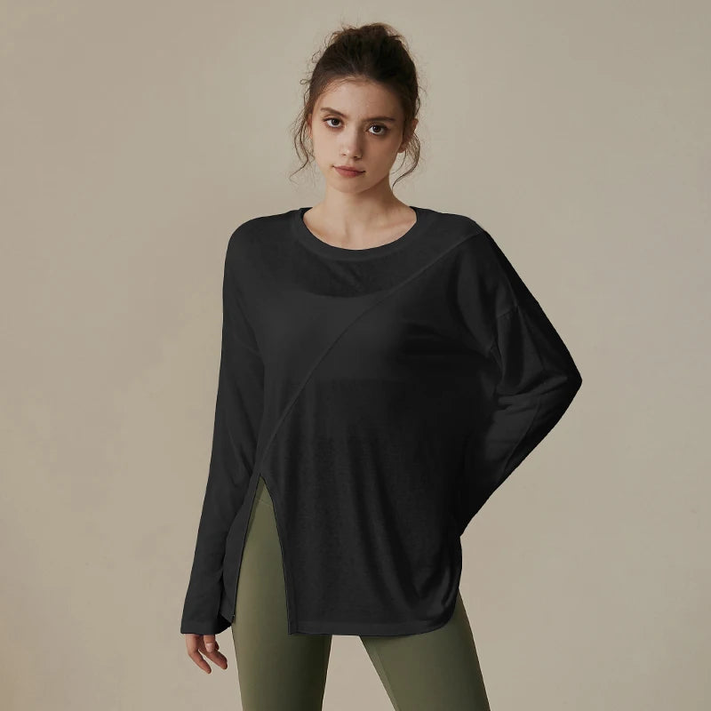 Yoga Clothing Women's Running Sports Loose Blouse