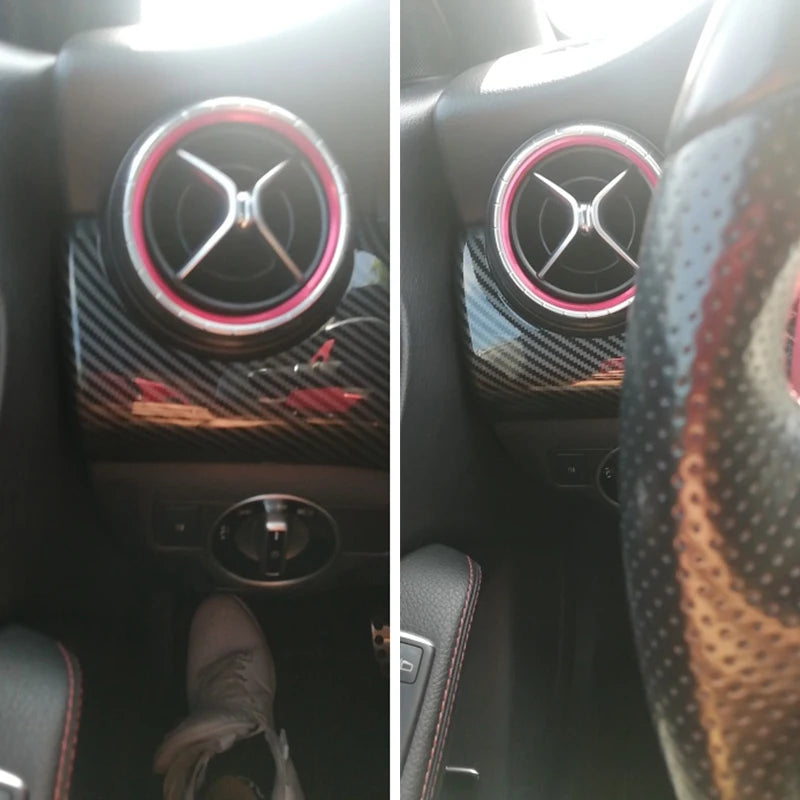 Car Carbon Fiber Dashboard Driver Side Decoraion Cover for Mercedes-Benz