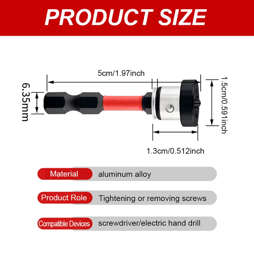 5pcs Positioning Screwdriver Bits Drywall Screw Bits 50mm
