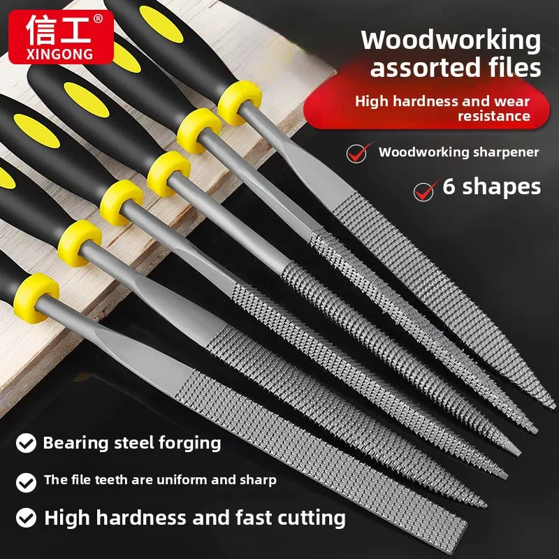 Woodworking file, small wooden file, coarse toothed mixed type file,