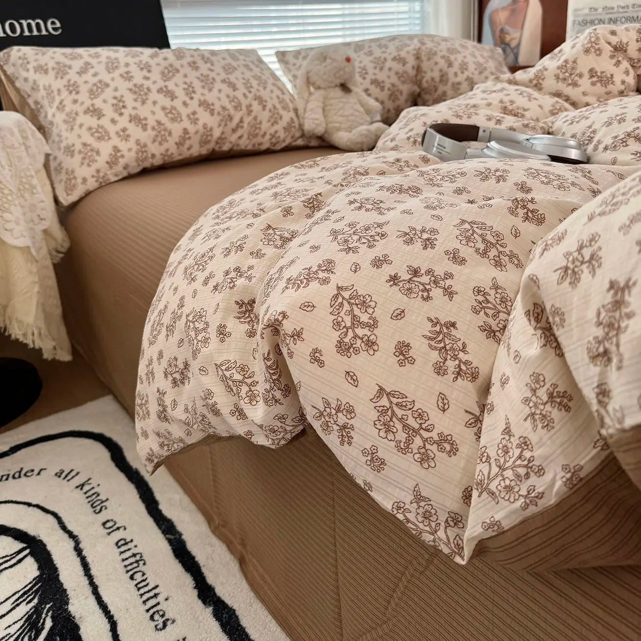 Duvet Cover Set  A-class Ultra Soft Jacquard Double-layer Yarn