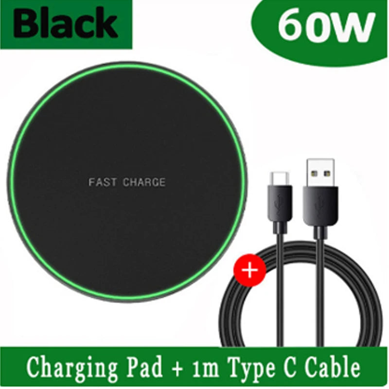 60W Wireless Charger Fast Charging Pad For Huawei