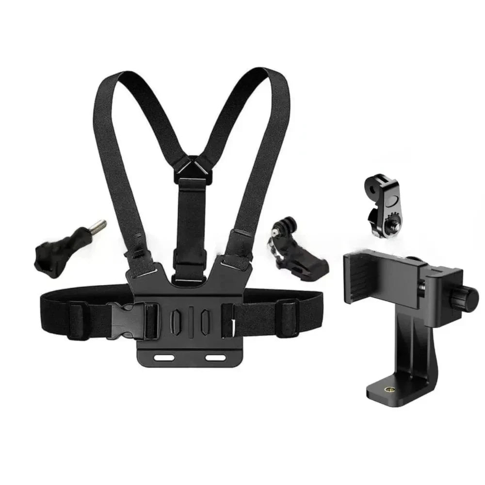 1 PC Adjustable Phone Clip Holder With Chest Strap Fixation