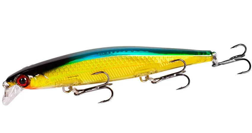 Fishing Lures 11cm 12.5g Sinking Minnow Wobblers Plastic Artificial Baits With 3 Hook For Bass Pike Carp Swimbait Fishing Tackle