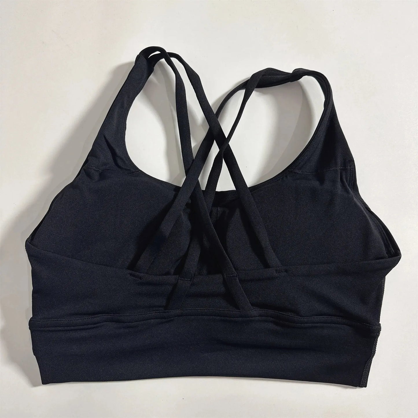 Solid Color Women Cross Back Fitness Underwear Soft Fitness