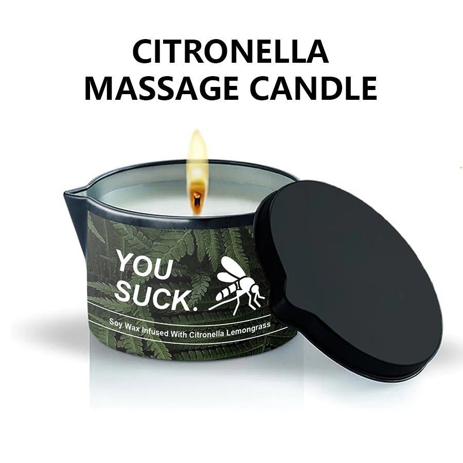 1pcs Citronella Scented Candle,Massage Oil Candle