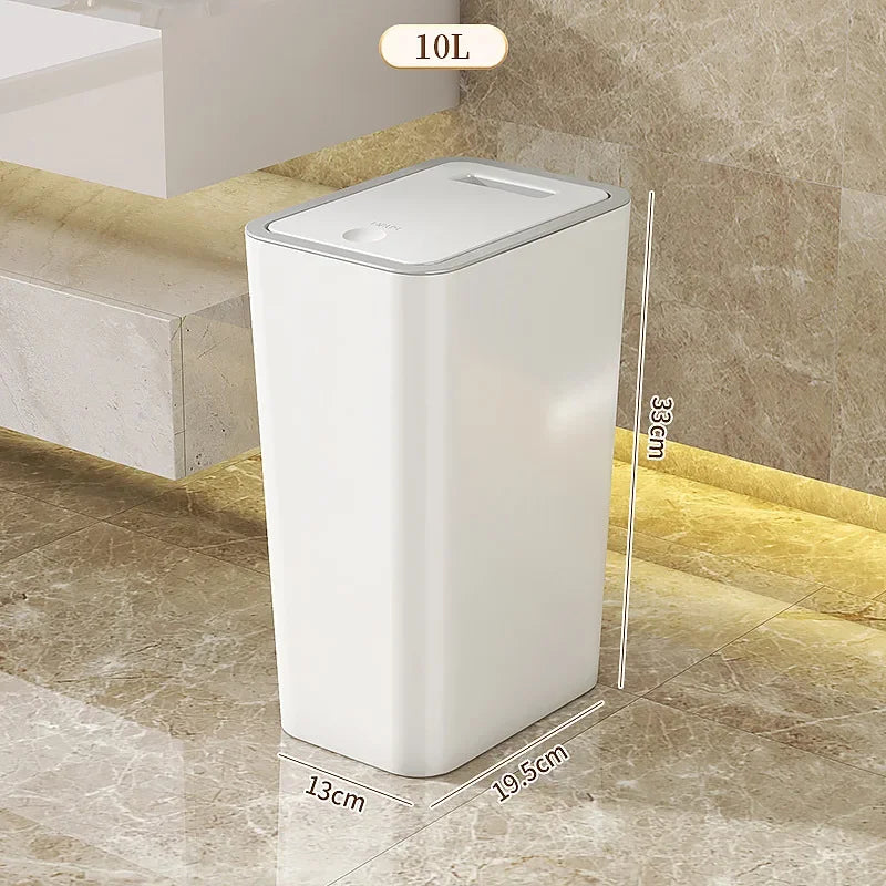 10L Odor Proof Trash Can with One-Touch Modern
