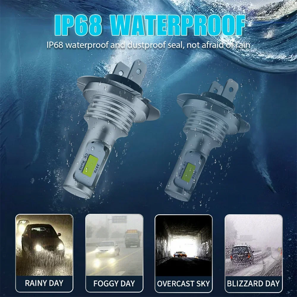 2Pcs H7 H4 Led Car Fog Light Bulbs H1 H8 H9 H11