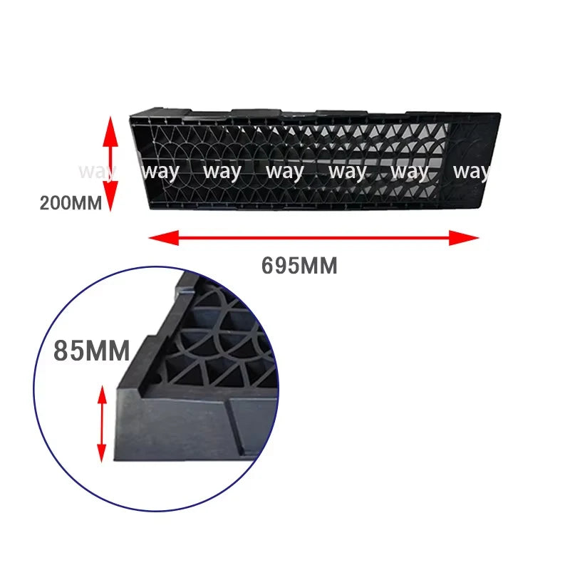 2pcs 5000KG Capacity Heavy Duty Car Ramps 70cm Plastic Portable