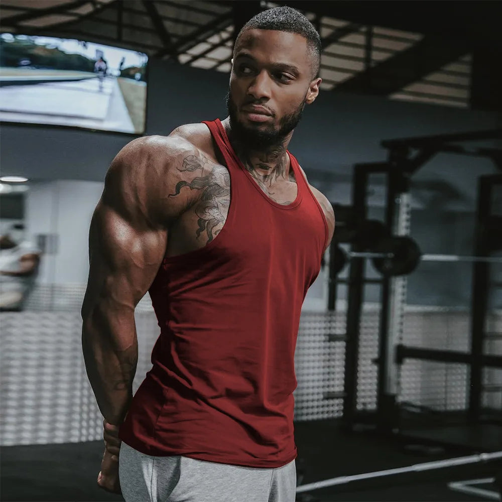 Men's Fitness Vest Sports Summer Cotton