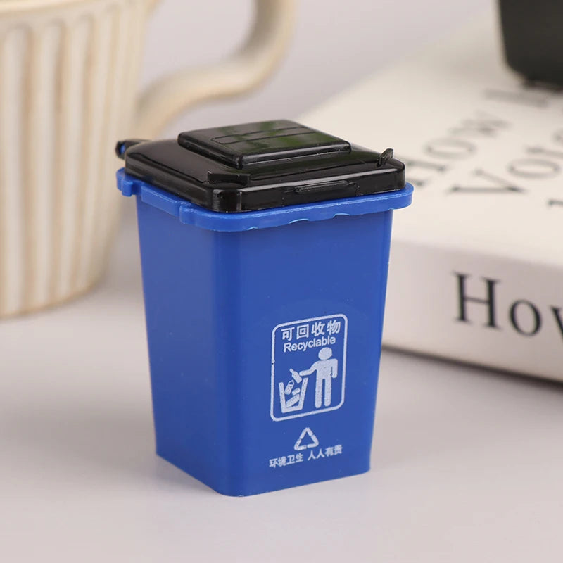 1:12 Dollhouse Mini Trash Can Garbage Truck Cans