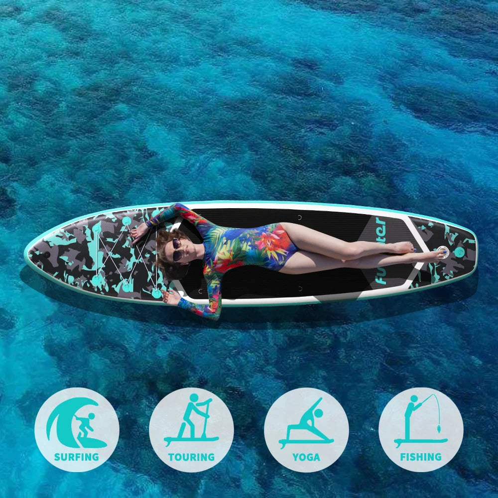 FunWater 11' Sup Board Inflatable Surfboard Stand Up Paddle Board