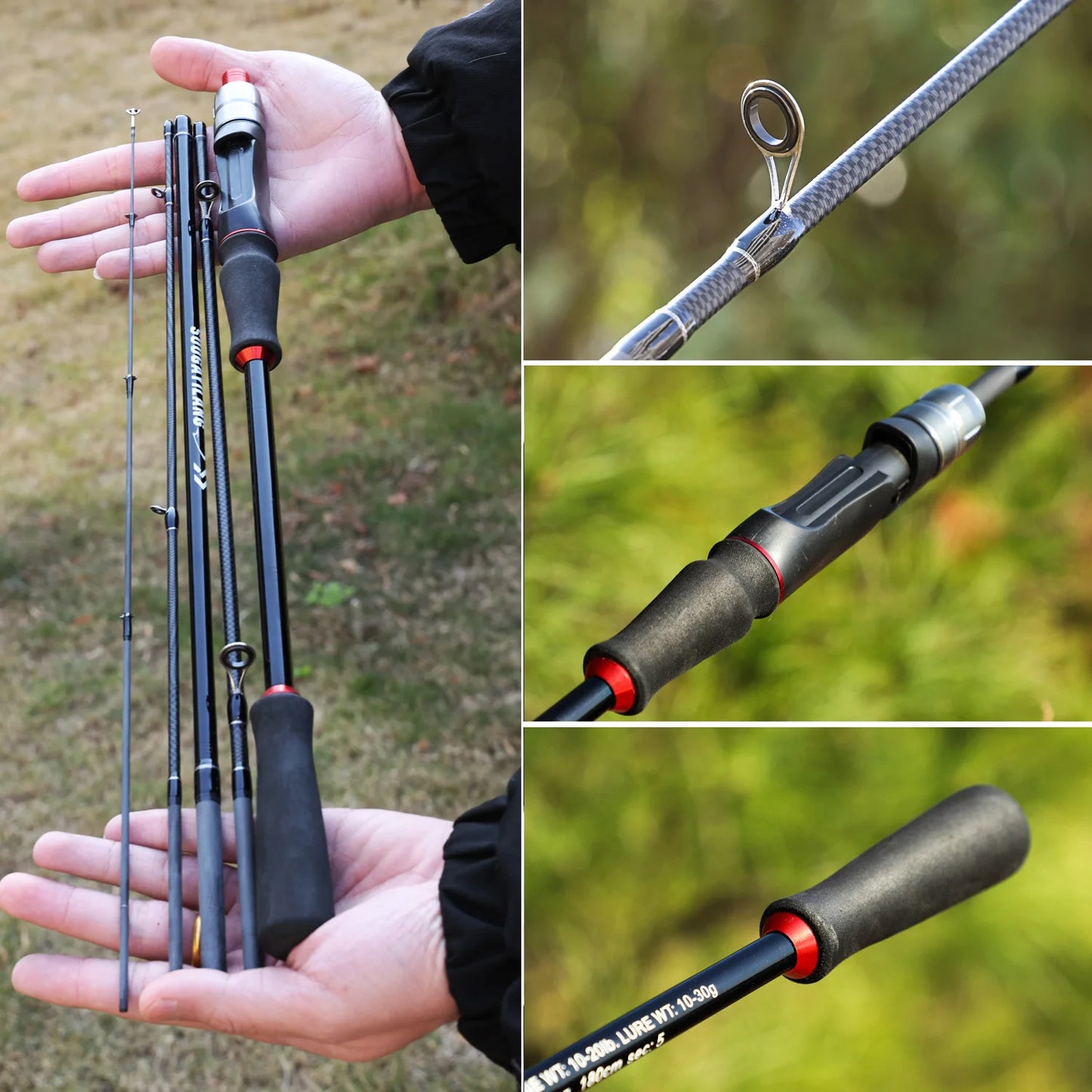 Sougayilang 5 Sections 2.1m Spinning Casting Fishing Rods