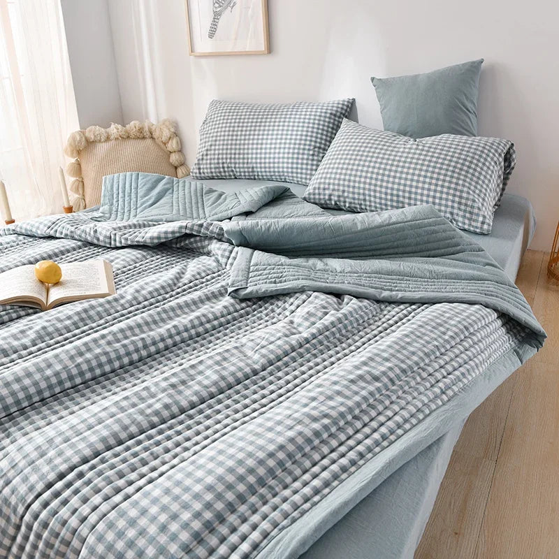 Duvet for Summer Double Bed Linen Quilted Bedspread 150X200