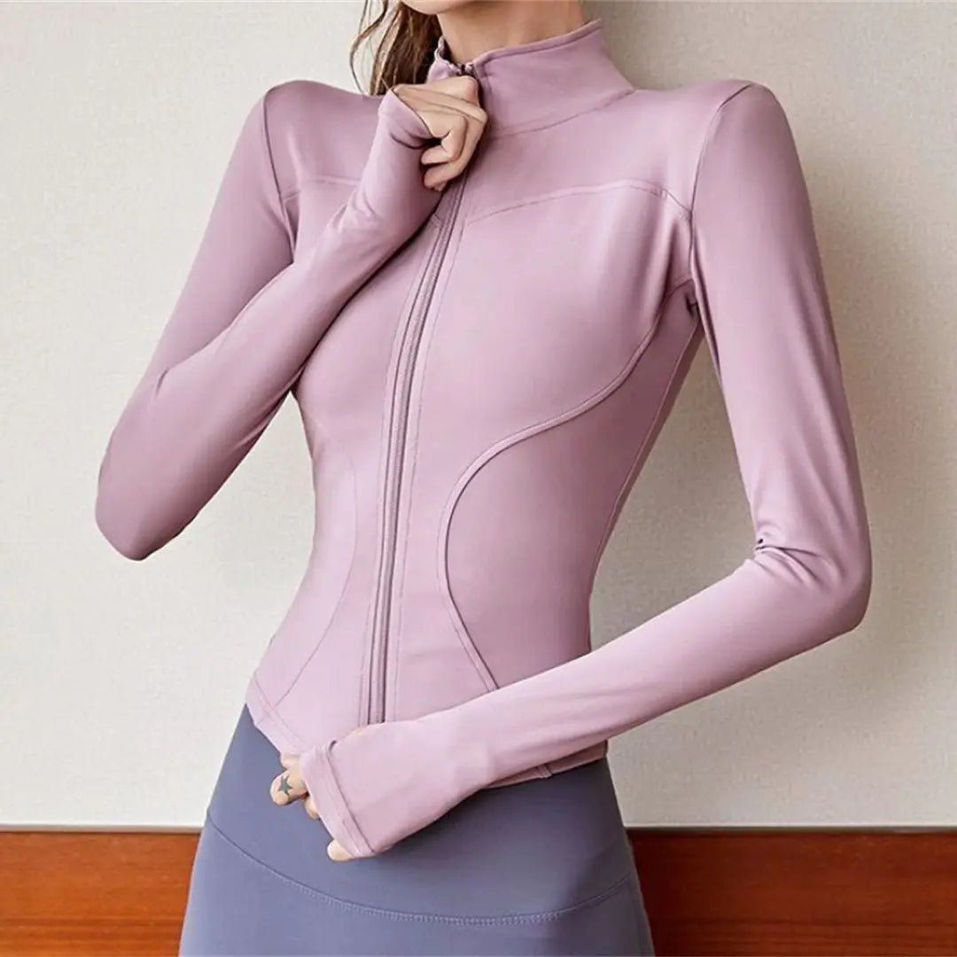 Women Long Sleeve Sport Jacket Spring Summer Gym