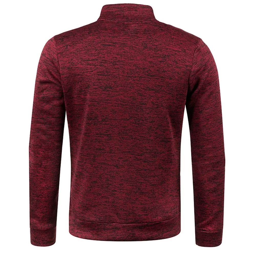 Men Sweatshirts Spring Thicker Pullover Half Zipper Pullover for Male