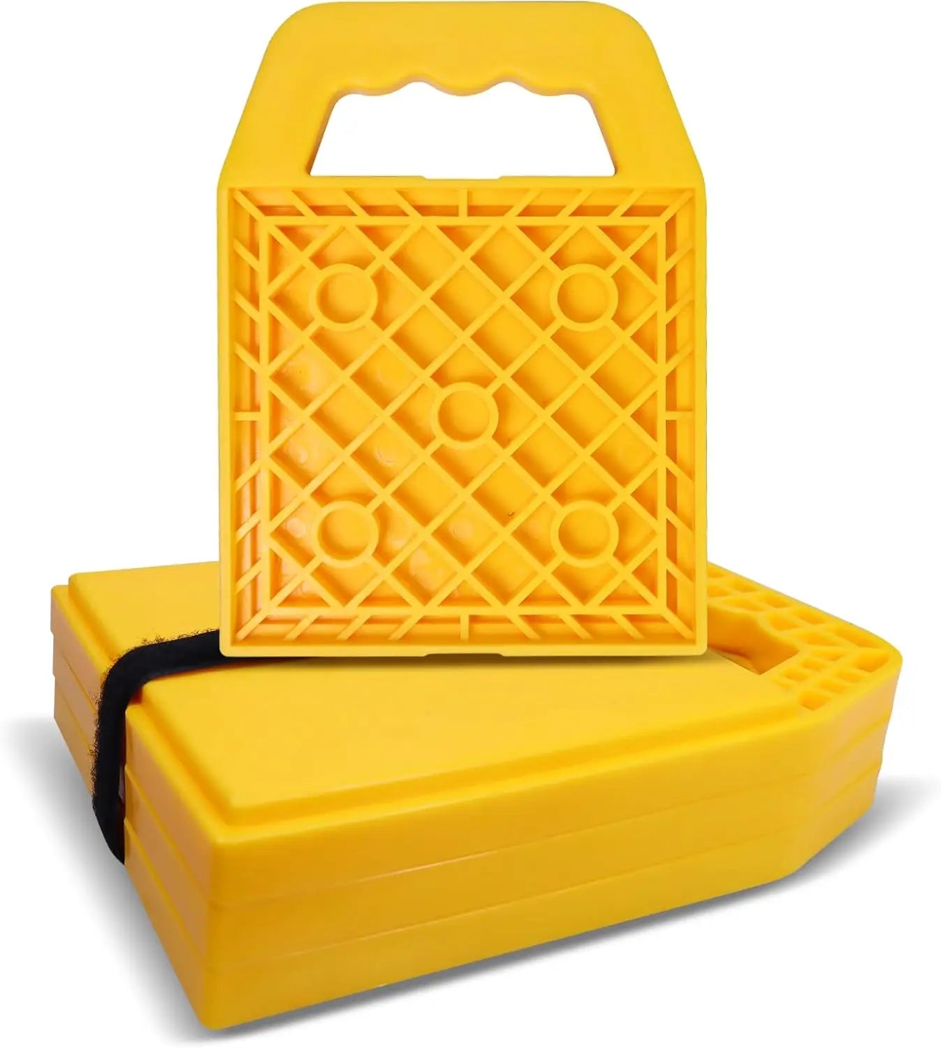 4 Pack Camper RV Leveling Stabilizer Jack Pads with Handle