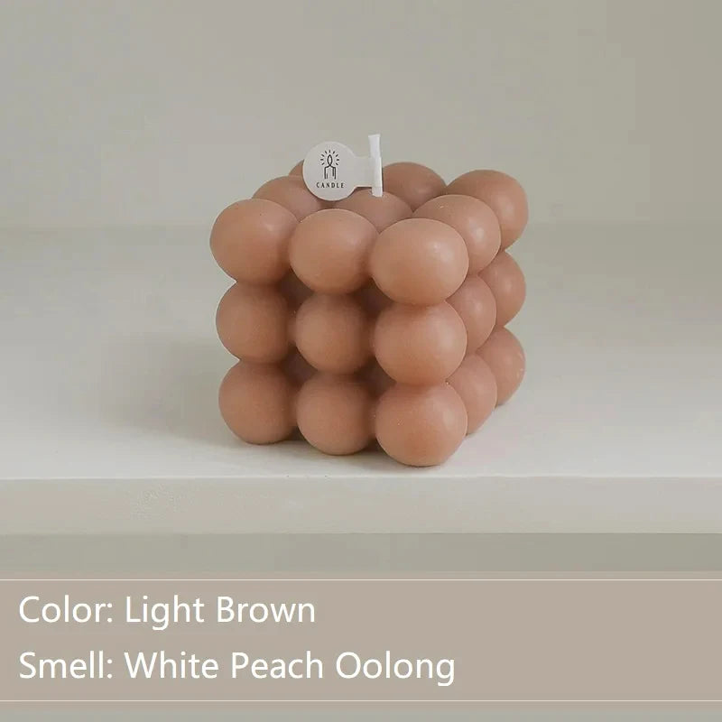 Ins Bubble Cube Shaped Candle Handmade