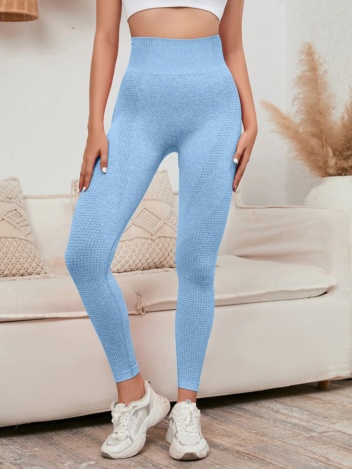 Legging met hoge taille, dames, glimlachlegging,
