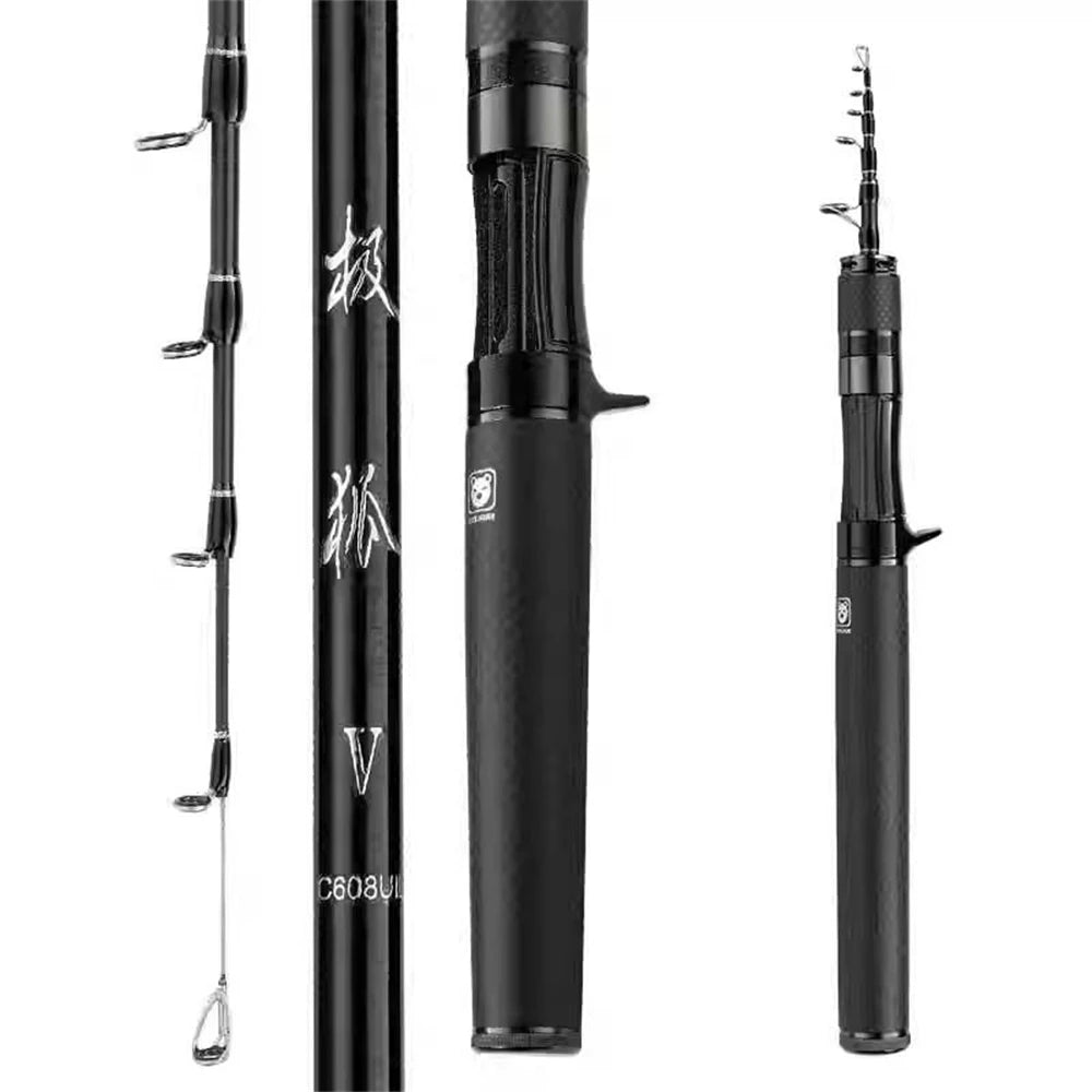 Fuji O-Ring Telescopic Rod 1.5m/1.8m - UL Cold-Drawn Titanium Tip for Trout/Panfish Collapsible Travel Fishing Rod 27.5cm Closed