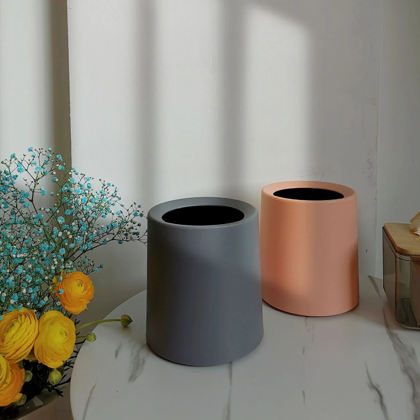 15x14cm trash can desktop trash can cute mini paper basket reaticve
