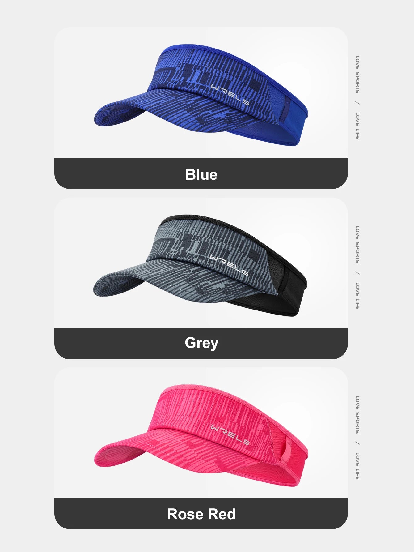 WRELS Sports Sun Visor Hats Adjustable Sun Visor Caps