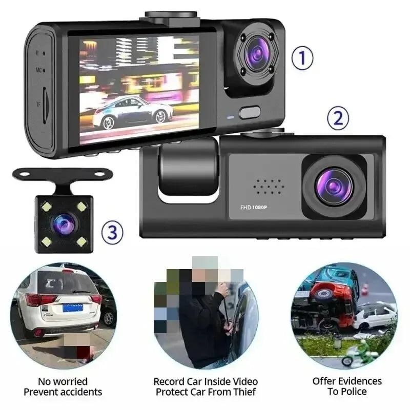 1080P Car Dvr 2/3 Camra Dash Cam for Cars Camera