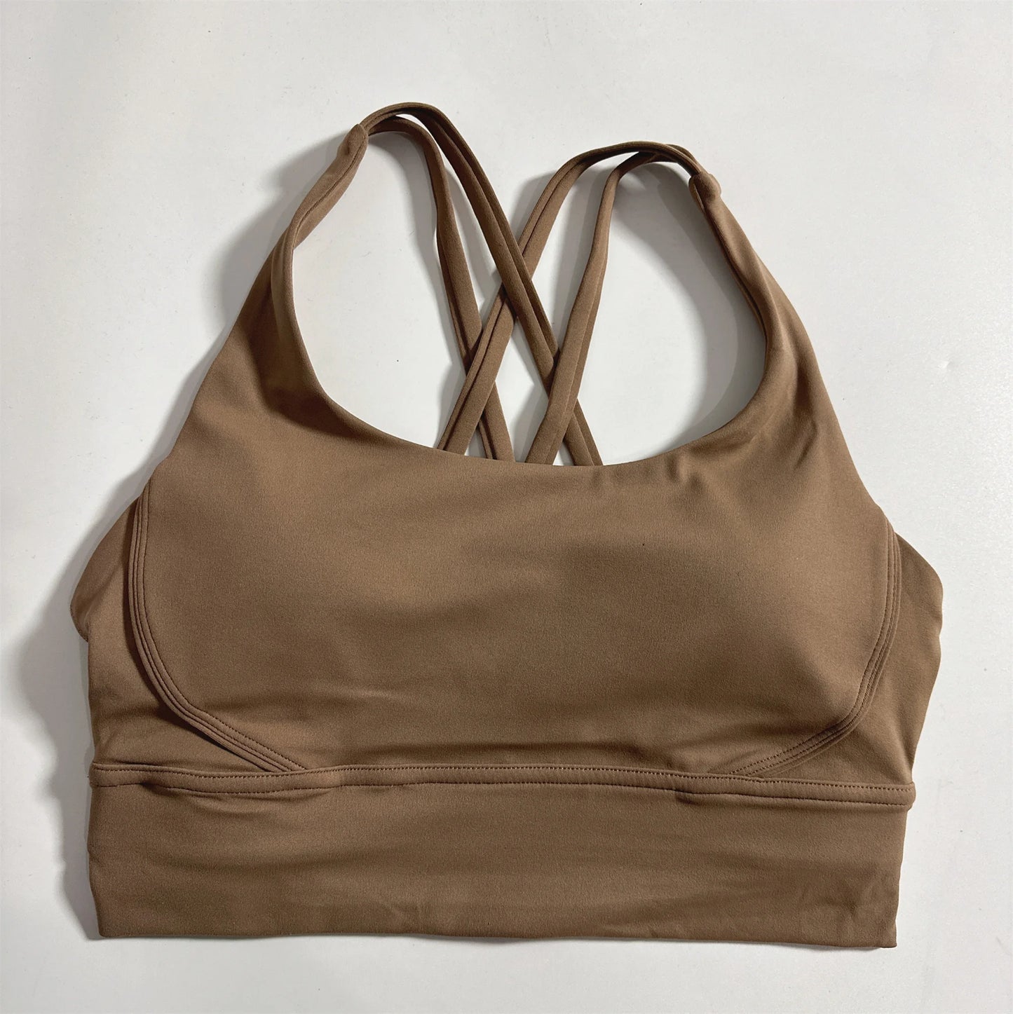 Solid Color Women Cross Back Fitness Underwear Soft Fitness