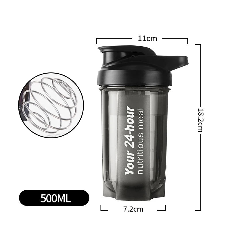 Sport Shaker Bottle 500ML Whey Protein Powder