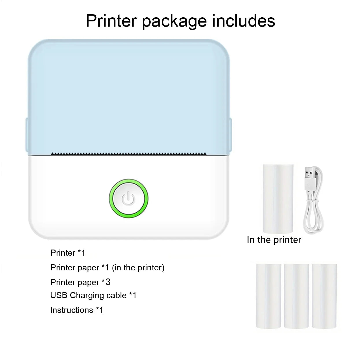 Mini Printer, Inkless Sticker Maker,