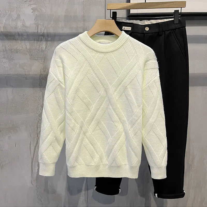 Sweater Men's Autumn and Winter Stripes Versatile New