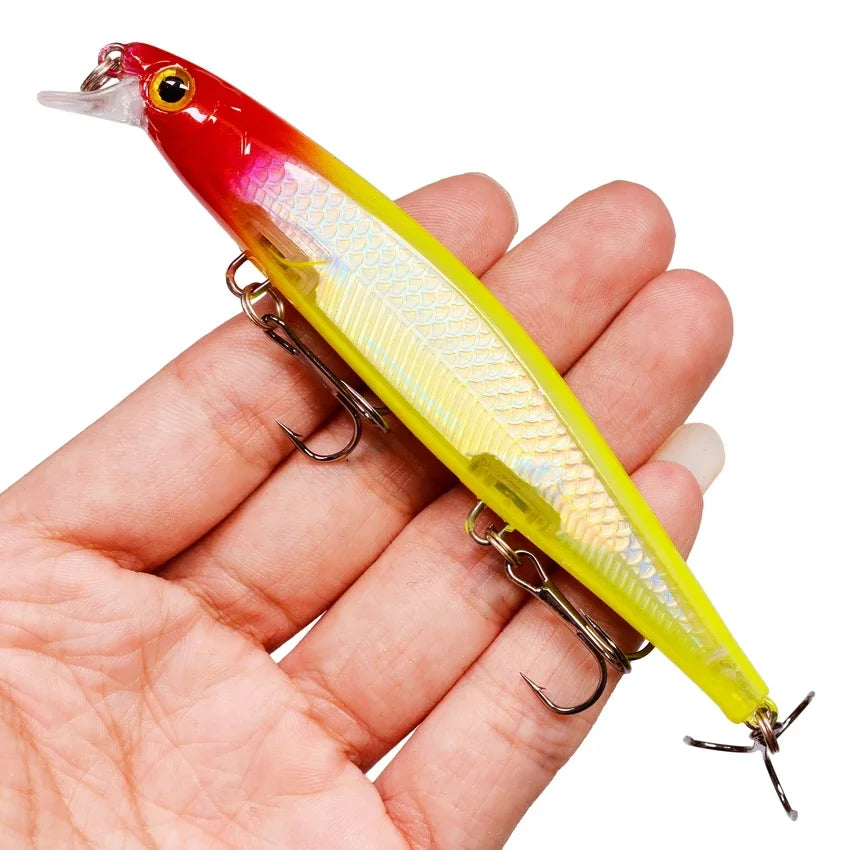 Fishing Lures 11cm 12.5g Sinking Minnow Wobblers Plastic Artificial Baits With 3 Hook For Bass Pike Carp Swimbait Fishing Tackle