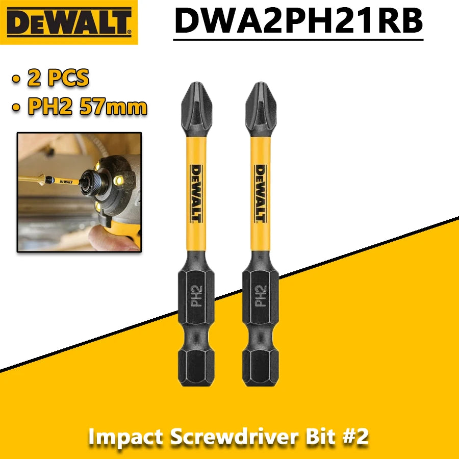 DEWALT 2PCS PH2 57mm Impact Screwdriver Bits