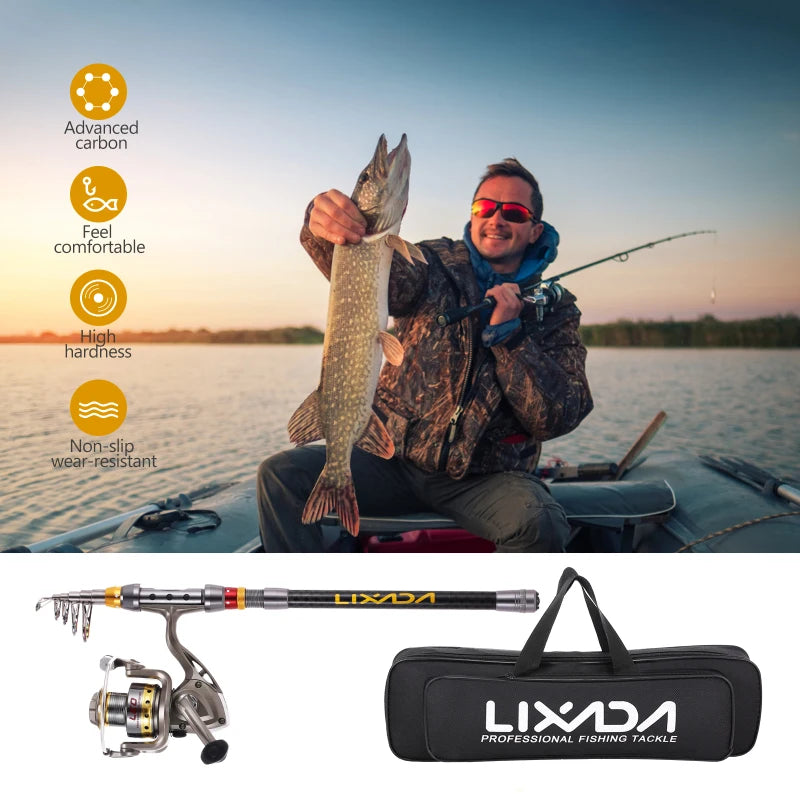 Lixada Telescopic Fishing Rod and Reel Combo