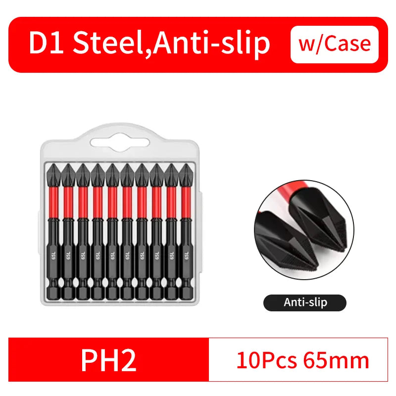 6/12 Pcs Magnetic Screwdriver Bits Non-slip Shockproof