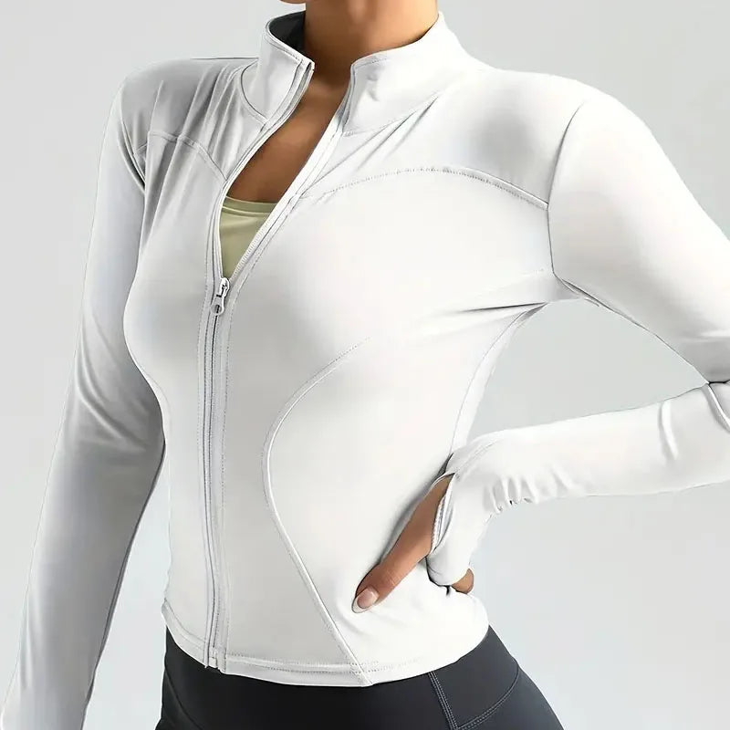 Women's Zip-Up Running Jacket Lightweight Stretchy
