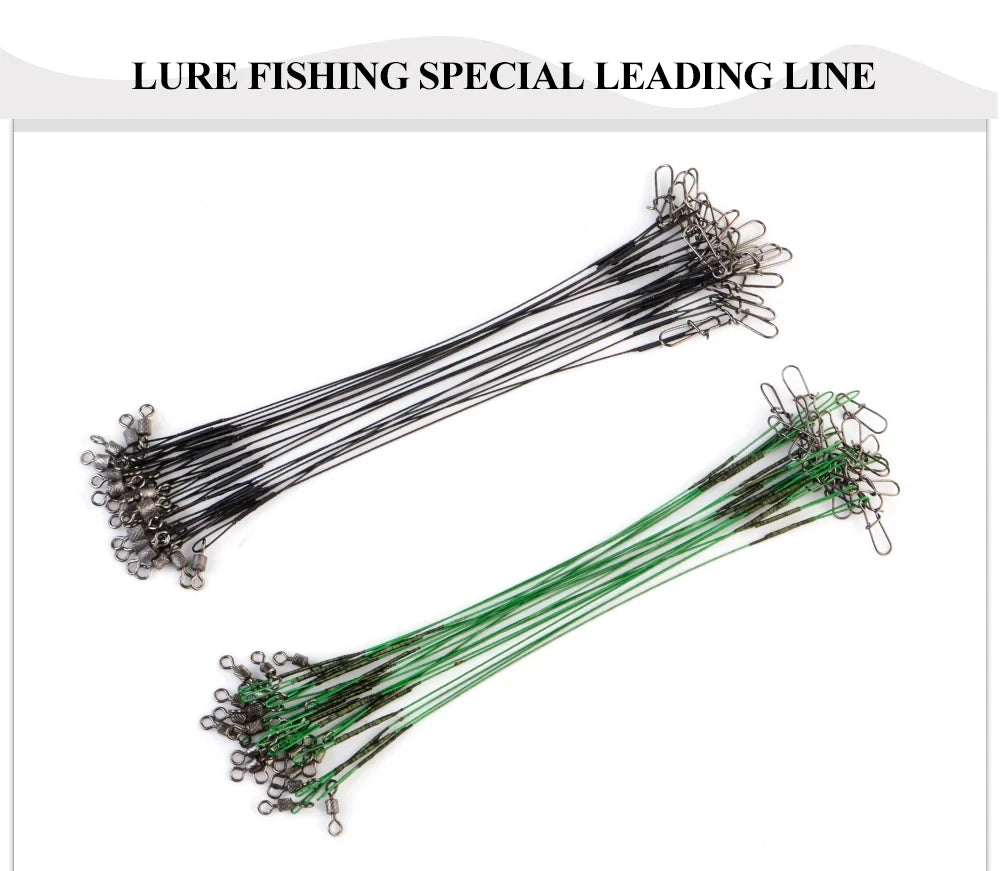 20pcs 16/20/25cm Stainless Steel Wire Leader Fishing