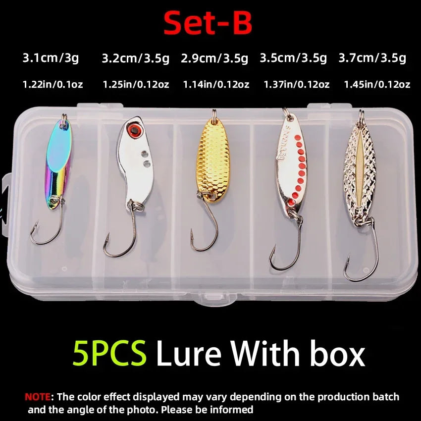 5pcs/lot Wobbler lures 3g/10g/15g Metal Vib Fishing