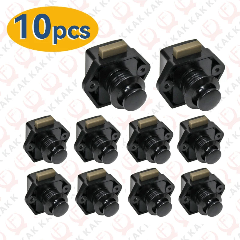 5 Pieces Camper Car Push Button Lock Black Kitchen Cabinet