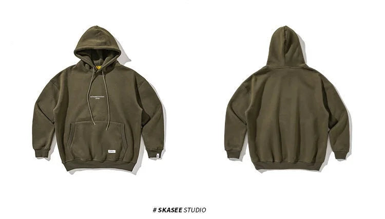Slouchy hooded sweaters for men in winter American knitwear