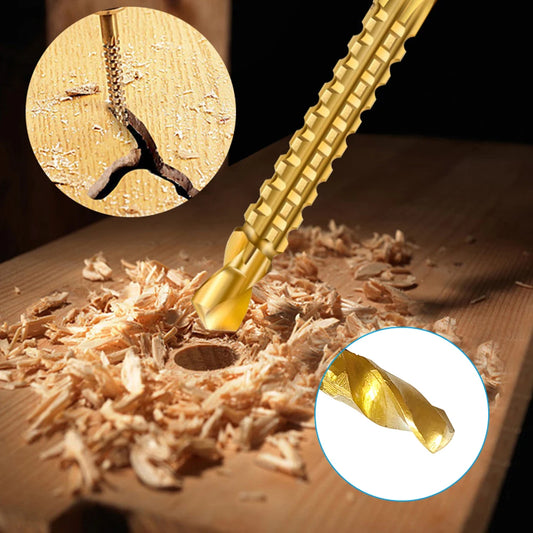 3PC Saw Drill Woodworking Hole Drill Golden Sawtooth