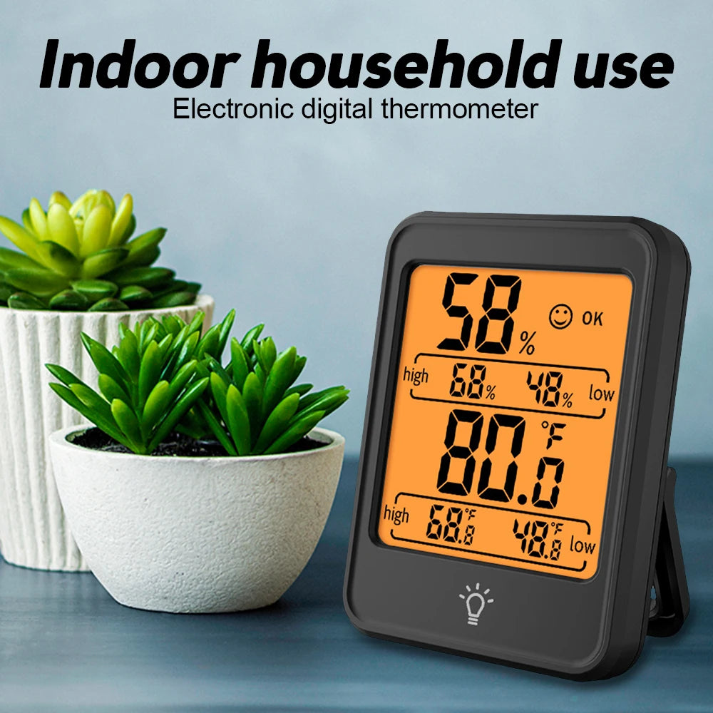 Large Size LCD Digital Thermometer Hygrometer Indoor Room Electronic