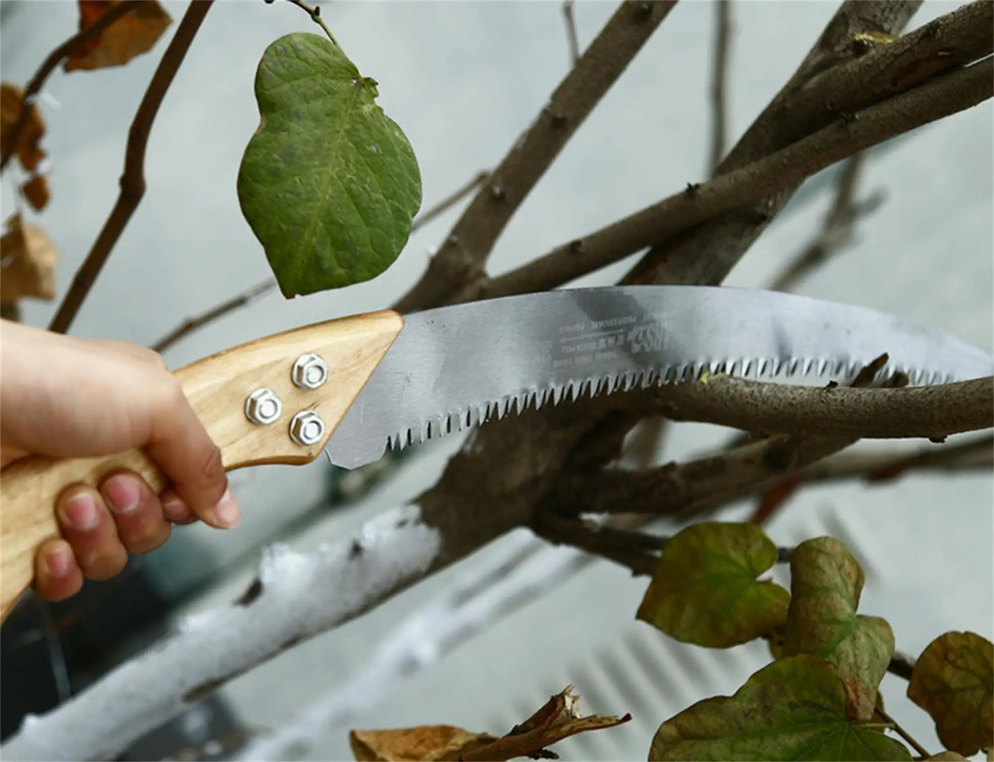 Wood Handle 3 Cutting Edges Pruning Hand Saw Portable Tree Trimmers Outdoor
