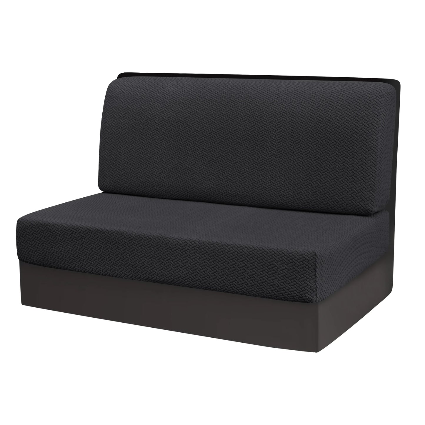 2Pcs RV Dinette Sofa Covers Solid Color Elastic Protective