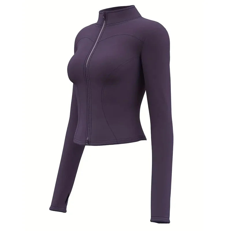 Women's Zip-Up Running Jacket Lightweight Stretchy