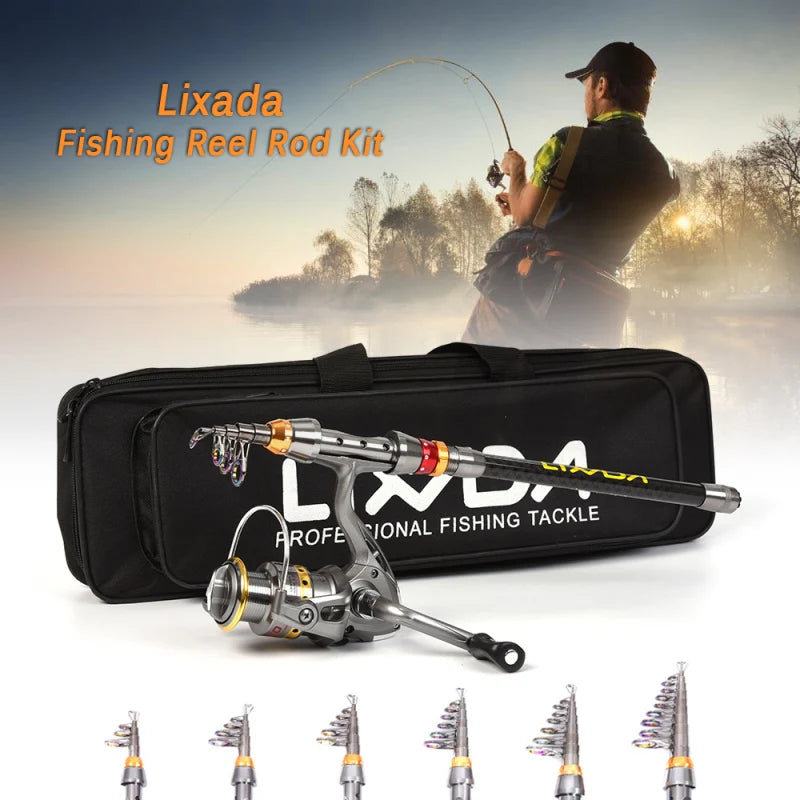 Lixada Telescopic Fishing Rod and Reel Combo
