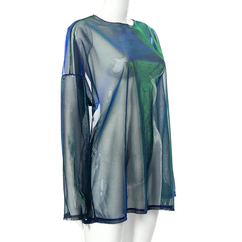 See Through T Shirts For Women Y2k Clothes Sexy Crop