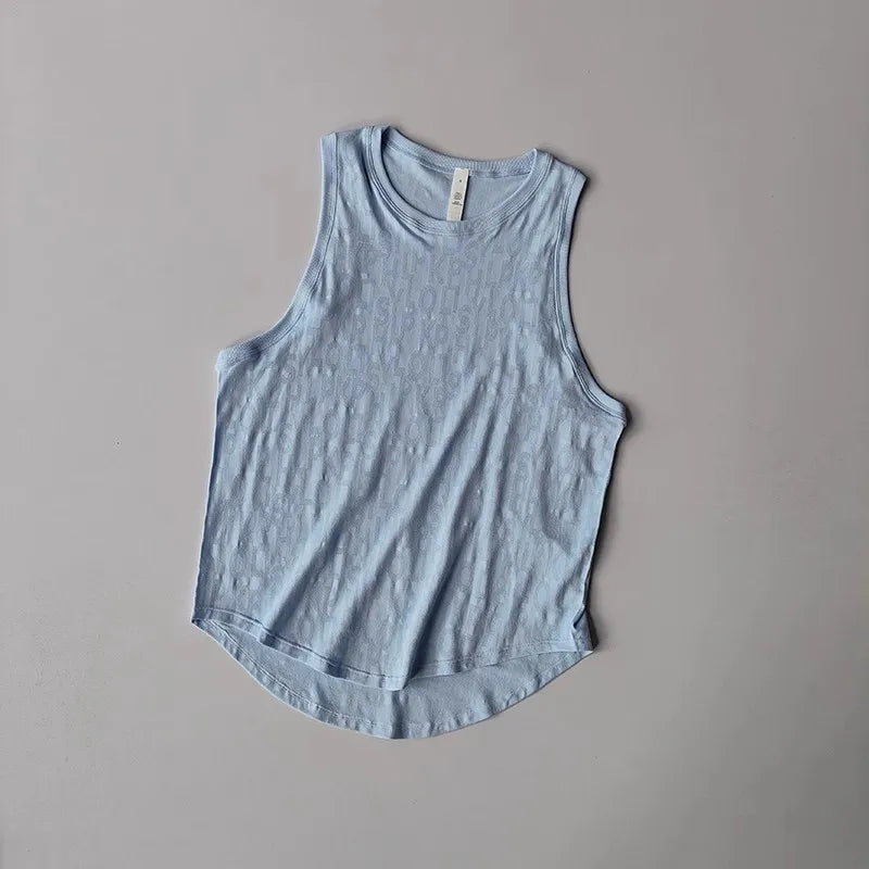 Women's Summer Sports Vest Thin Loose Printed