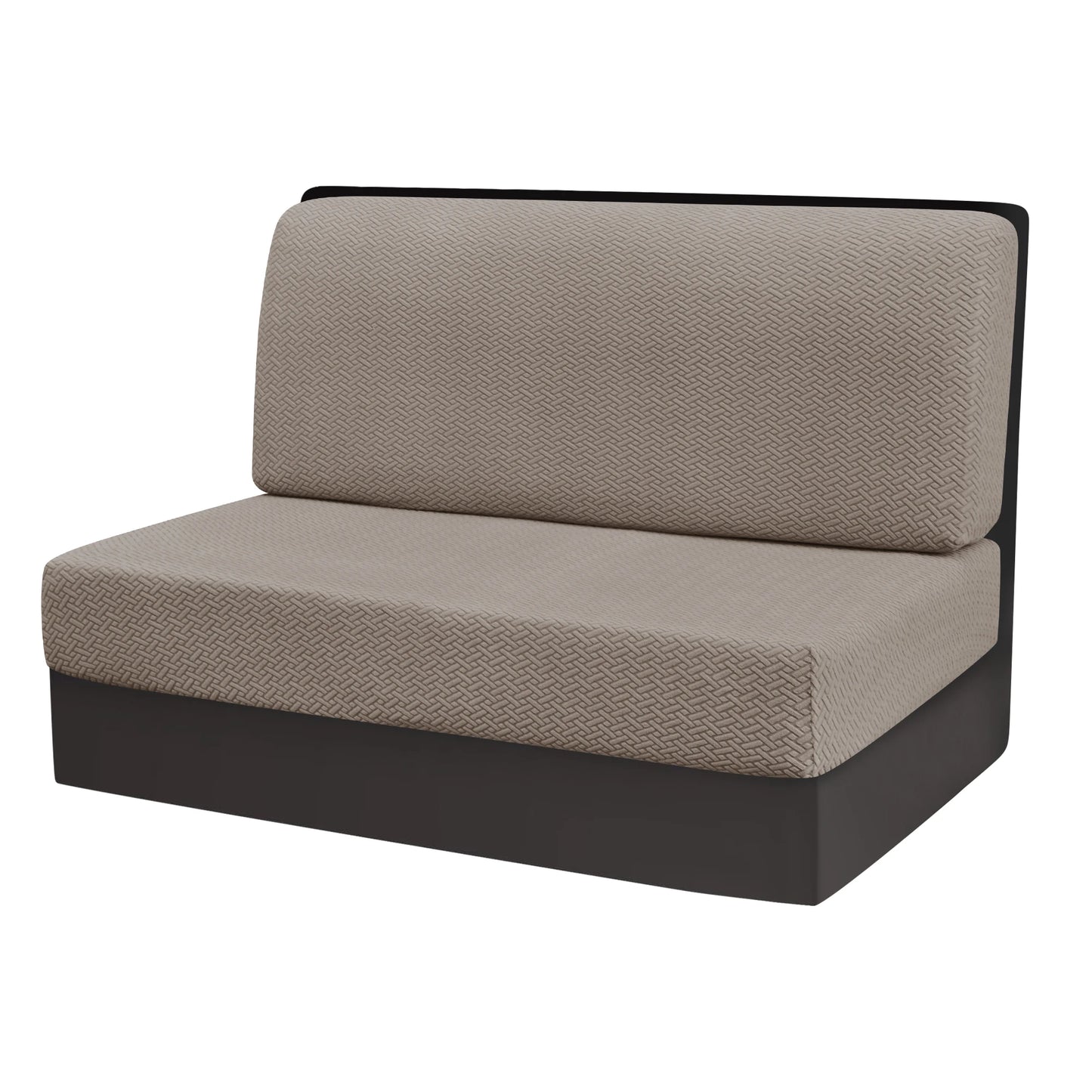 2Pcs RV Dinette Sofa Covers Solid Color Elastic Protective